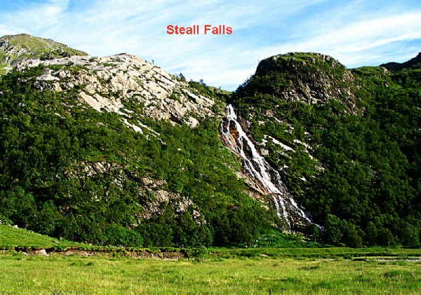 Steall Falls, and it isn't far to the car park