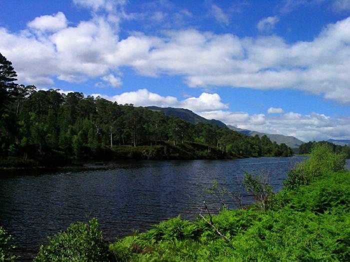 First view of Loch Affric after the car park