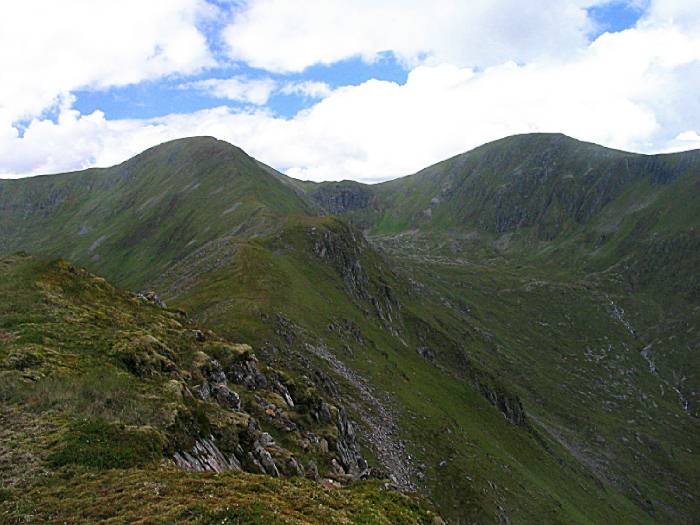 the <headwall> at the end of the valley - Gleann nam Fiadh