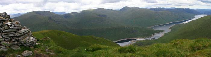 from the top of Beinn Fhionnlaidh, Loch Mullardoch