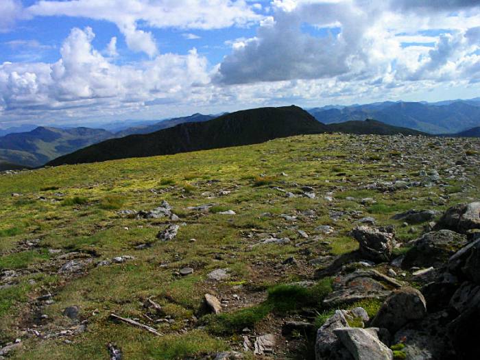 on top of Carn Eige, Mam Sodhail in the South